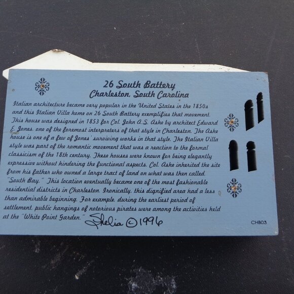 Charleston SC Rainbow Row 26 South Battery - Picture 2 of 4